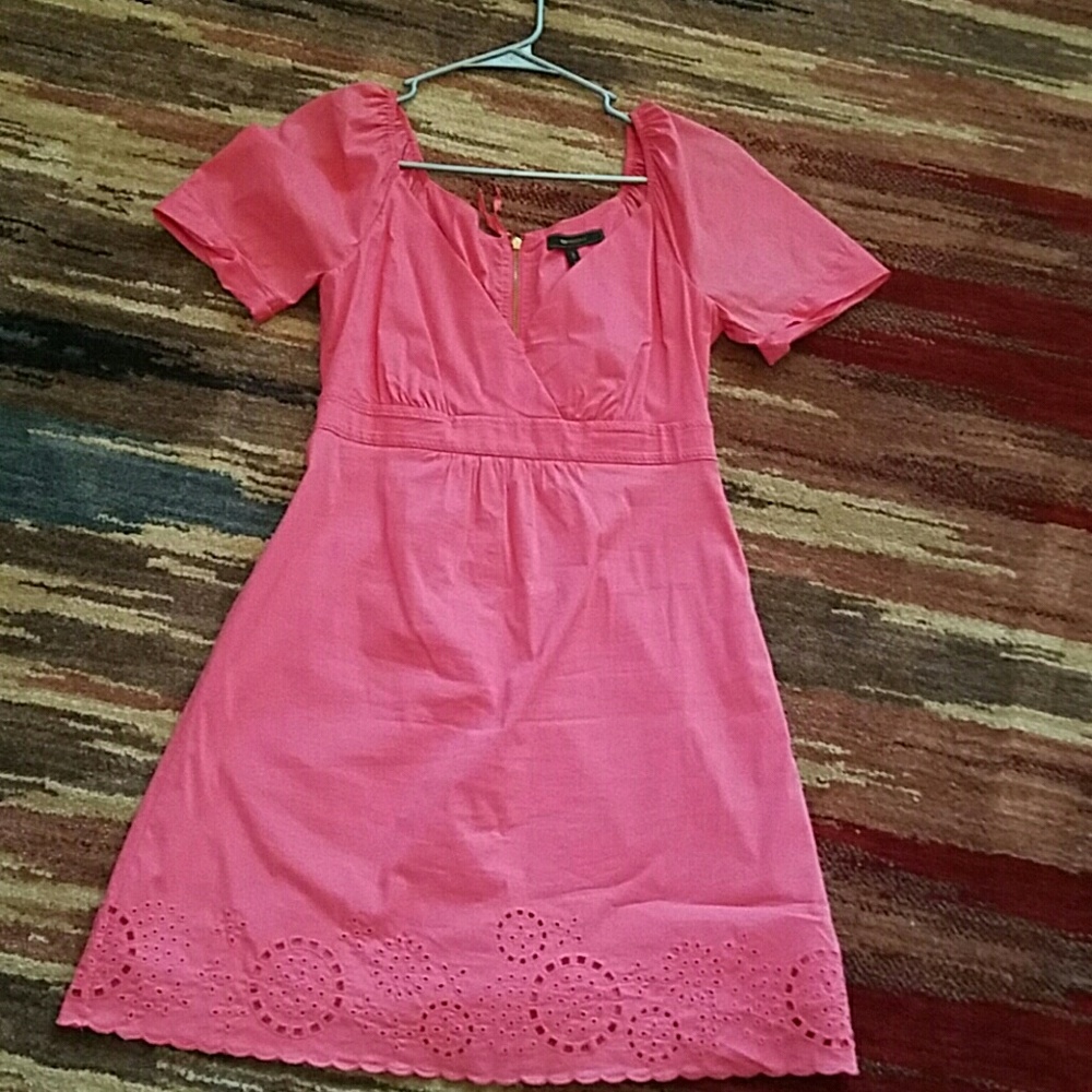 coral, spring time, bcbg dress